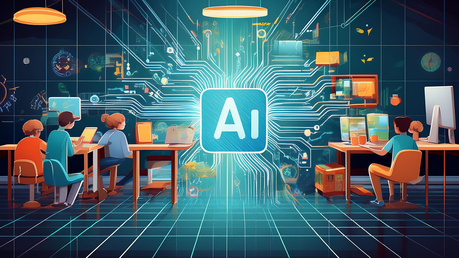 AI in education, made with Photoshop